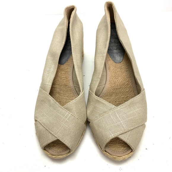 Ralph Lauren CECILIA Linen Espadrille Wedges sz 9 - Picture 5 of 16